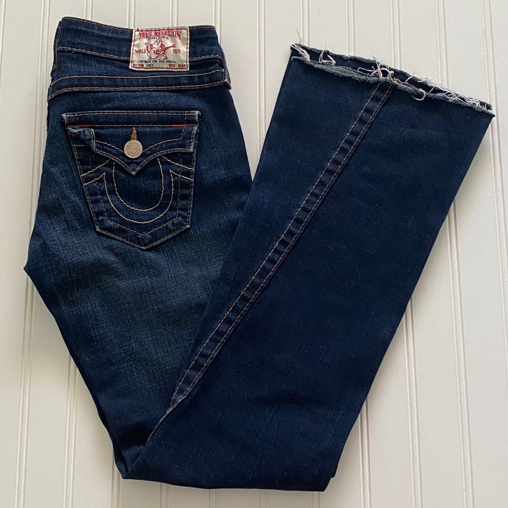True religion ‘Joey’ twisted seam flare jeans!